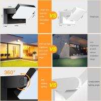 Aplique LED 40W Pared Exterior/Interior 360 ° Rotación Blanco cálido 3000K LED Exterior Impermeable Apliques de Pared negra 3000LM - details 22