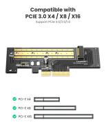 Adaptador PCIE a M2 NVMe UGREEN Tarjeta PCI-E x4/8/16 Clave M & B SSD Expansión del ordenador - details 0