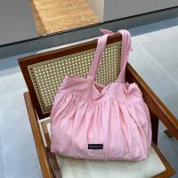 Bolso de Hombro de Algodón y Lino de Gran Capacidad 2025 Bolso Plisado Dulce y Perezoso - details 5