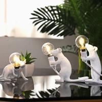 Lámpara de Noche de Resina de Ratón Nórdico Diseño de Dibujos Animados Iluminación para el Hogar - details 14