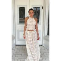 Conjunto de Dos Piezas para Mujer Verano 2025 TOP Cruzado con Espalda Descubierta y Falda Larga Fluida Estilo Y2K para Playa, Fiestas o Looks Diarios Tejido Transpirable y Exclusivo en Miravia - details 12
