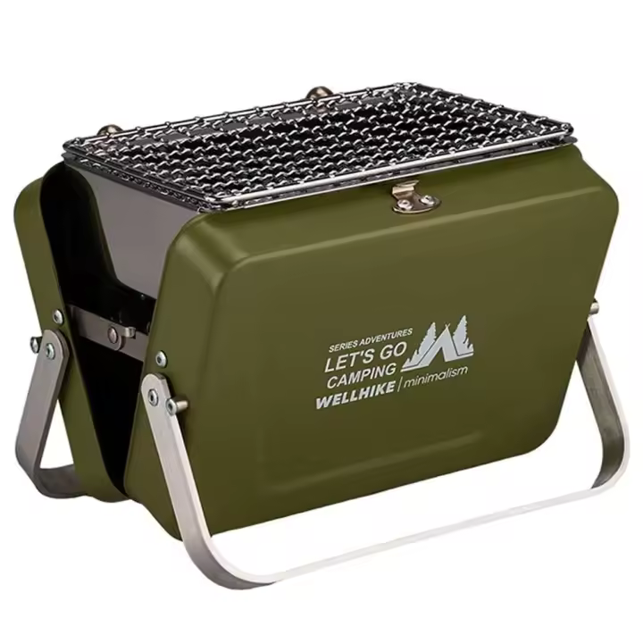 Estufa de Camping Ligera de Acero Inoxidable Parrilla de Barbacoa Portátil para Exteriores - 1