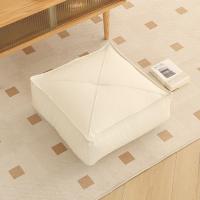 Cojín de suelo portátil de estilo japonés, cuadrado/redondo de cuero PU, muelle para sentarse, cojín suave y grueso para sala de estar - details 10