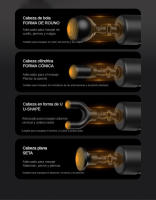 Pistola de masaje muscular MUKASI, masajeador de percusión ultrasilencioso de 5 velocidades, 4 cabezales de masaje, con luz fría para respirar, pistola de masaje para aliviar la fatiga y el dolor - details 14