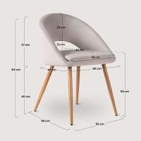Pack de 2 sillas Acolchadas y tapizadas en Tela para salón, Comedor o Dormitorio - details 12