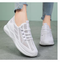 Zapatillas deportivas informales huecas y transpirables con suela suave para mujer, de malla ligera - details 20