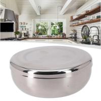 Cuenco de arroz cubierto de acero inoxidable, cuenco de calentamiento al vapor de una sola capa, vajilla para el hogar, Cocina, Restaurante coreano, 12x5cm, 1 unidad - details 4