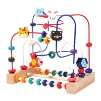 Bebé niños alrededor de cuentas bloques de construcción juguetes para bebés educación temprana Montessori - details 0