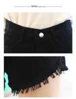 Pantalones cortos vaqueros de verano para Mujer, pantalones cortos vaqueros negros, pantalones cortos para Mujer, pantalones cortos vaqueros blancos, ropa de calle para Mujer - details 16