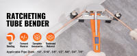 Bendector de Tubos Succebuy Herramienta de Reparación de Refrigeradores de Aire Acondicionado de Metal Duradero 90° de Enfrentamiento/Reversa 7 Troqueles Partes y Accesorios de Herramientas Manuales - details 0