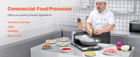 SucceBuy Procesador de alimentos y picadora de verduras, 3000 RPM, acero inoxidable de calidad alimentaria, multifuncional para picar verduras, frutas, cereales, nueces, con potente motor de 250 W - details 0