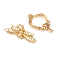 Pulsera de Tirantes Geométricos de Latón Dorado 18K Clasps para Hacer Joyería DIY - details 58