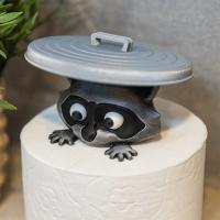 Soporte de papel higiénico con diseño de Animal Adorable, dispensador de rollos de papel montado en la pared, decoración divertida de animales, No requiere perforación - details 9
