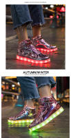 Zapatillas de tenis con luces LED para niños, zapatos de alta calidad con cargador USB, zapatillas luminosas de moda para niños - details 9