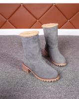Botas de nieve cálidas para mujer, botines de lana, zapatos informales cómodos a media pantorrilla, invierno, 2023 - details 6