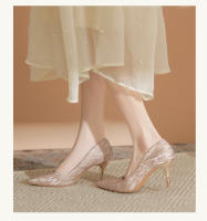 Zapatos de novia principal 2025 diseño francés Tacones altos y estilizados - details 12
