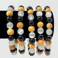 Pulsera de purificación corporal de cristal de 8 mm con selenita, turmalina negra y palo santo para mejorar el movimiento y la energía - details 8