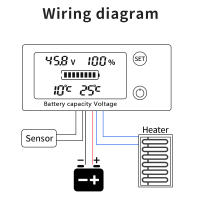 Indicador de capacidad de batería de DC10-100V, probador de voltaje PO4 con Sensor de Control de temperatura, plomo-ácido y litio - details 7