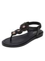 Sandalias de verano 2025 de talla grande para mujer, estilo bohemio, romano, planas, estilo hada, para vacaciones en la playa - details 4
