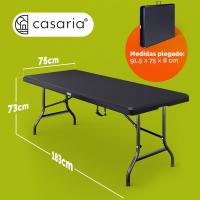 Mesa Jardín Plegable 183x76cm Interiores y Exteriores Acero HDPE Bufé Portátil 8 Personas - details 2