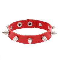 Pulsera gótica con tachuelas y remaches, brazalete negro ajustable de cuero Pu, brazalete Rock Punk - details 3