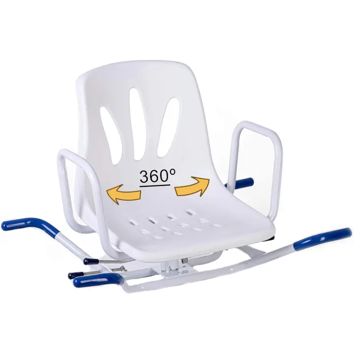 Silla Bañera Giratoria 360º - Asiento Bañera Adulto Cómoda Transferencia - Silla Ducha Mayores FÁCIL Acceso - Silla de Baño Antideslizante - 1