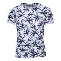 Novedad de verano, camiseta estampada, camisa de fondo para hombre con cuello redondo a la moda, top informal para hombre - details 21