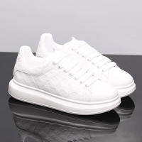 Zapatillas Blancas McQueen Cuero Genuino para Hombres y Mujeres Suela Gruesa - details 3