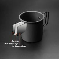 Taza de agua para acampar al aire libre, vajilla de aluminio plegable portátil para senderismo, Picnic y montañismo, 300ml - details 6