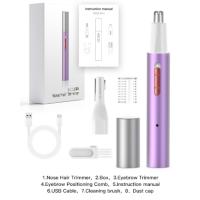 Ear and Nose Hair Trimmer for Men Women,Painless USB Rechargeable Nose Hair Trimmer Clipper
