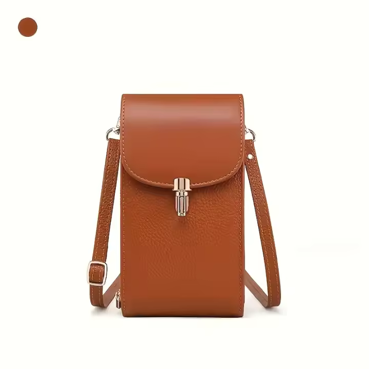 Bolso de Mano Pequeño de Cuero Genuino para Mujer, Bolso Bandolera con 8 Ranuras para Tarjetas, Porta Identificación, Bolsillo con Cremallera, Diseño de Ratán, Piel de Vaca, para Llevar al Hombro, para la Oficina, para Viajar, para Regalo de Cumpleaños - 1