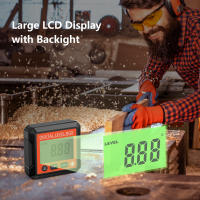 Inclinómetro de Nivel Electrónico Digital, buscador de ángulo Digital, transportador para carpintería con retroiluminación magnética, 4x90 ° - details 22