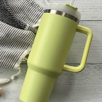 Vaso de piezas con pajita, botella de agua al vacío de doble pared de acero inoxidable de 40Oz, adecuado para viajes, deportes, conducción en coche, 1 unidad - details 5