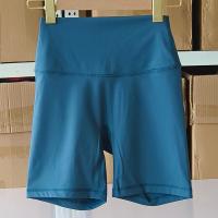 Color sólido mujeres Fitness deportes corto cintura alta Yoga corto ciclismo entrenamiento integral Jog Squat prueba bolsillos internos - details 12