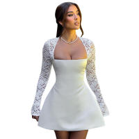 Vestido de encaje con corte bajo y cintura alta, estilo sexy, novedad de verano, ropa de mujer M24DS193 - details 10