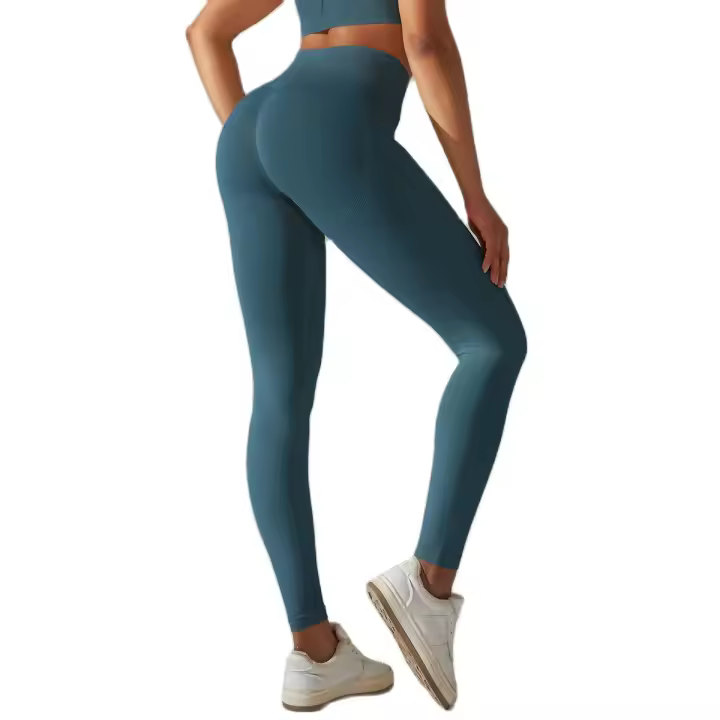 Leggings deportivos para mujer, pantalones de yoga sin costuras de cintura alta para correr, fitness y entrenamiento - 1