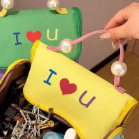 Estuche cuadrado para cosméticos para casa pequeña, bolsa de maquillaje de mano de gran capacidad con forma de casa, bolsa de almacenamiento portátil con cremallera de dibujos animados para mujer - details 10