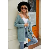 Suéter de otoño e invierno para mujer, chaqueta de punto, cárdigan de color sólido - details 1
