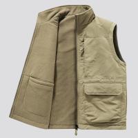 Chalecos de Camping de Doble Cara para Hombres Abrigo Táctico de Lana Cálida con Múltiples Bolsillos Ideal para Senderismo al Aire Libre - details 3