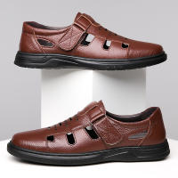 Sandalias de piel para hombre de verano. Trekking, Playa. Plantilla acolchada de microfibra. - details 3