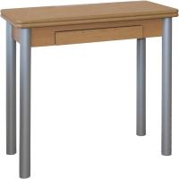 Mesa de Cocina Extensible Moderna Estilo Blanco/Plata Tamaño 80x40/80x78 cm RIBETA - details 13