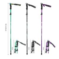 Bastones para caminar plegables, bastones de Trekking ultraligeros, senderismo, viajes, antigolpes, para montañismo, poste telescópico para correr al aire libre, 2 uds. - details 13