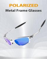 Gafas de sol polarizadas para hombre y mujer, lentes de metal Retro, a la moda, de lujo, para conducir, pescar, viajar, Golf, bicicleta - details 0