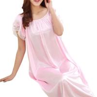 Las mujeres usan vestidos de noche sexys de seda helada Ence lisos, pijamas de mujer, pijamas de talla grande - details 6