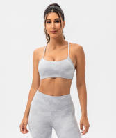 SHINBENE Sujetador Deportivo de Yoga para Mujeres con Estampado Camuflaje Diseño de Espagueti y Tirantes Delgados Fitness Gimnasio XS-XL - details 8