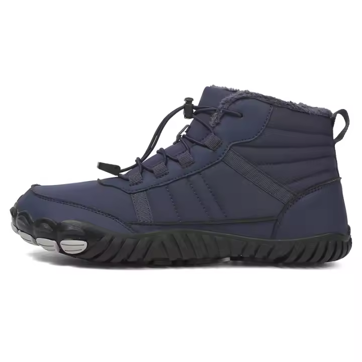 Botas de nieve impermeables, zapatos de algodón resistentes al frío para mujer, par de botines altos de terciopelo para exteriores - 1