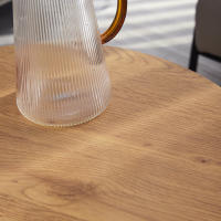 Mesa de centro de madera nórdica redonda creativa, cama, sofá, mesa lateral, servicio de aperitivos de té y fruta, escritorio pequeño, muebles de sala de estar, Juego de 2 piezas - details 5
