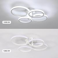 Goeco Lámpara de Techo LED Moderna de Aluminio 48W, Eficiencia Energética, Montaje Semi-Flush, Forma Redonda, Iluminación Blanca Fría - details 2