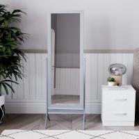 Espejo Rectangular de Longitud Completa, de pie, de Madera, Giratorio, para Dormitorio, Pasillo, cómoda, Color Negro - details 26
