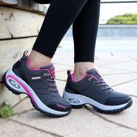 Zapatillas de deporte para mujer, zapatos de plataforma cómodos y transpirables, zapatos informales con cordones a la moda para mujer, botas cortas para exteriores - details 3